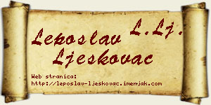 Leposlav Ljeskovac vizit kartica